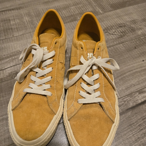 Converse Men's Yellow Suede Sneakers - Picture 2 of 5